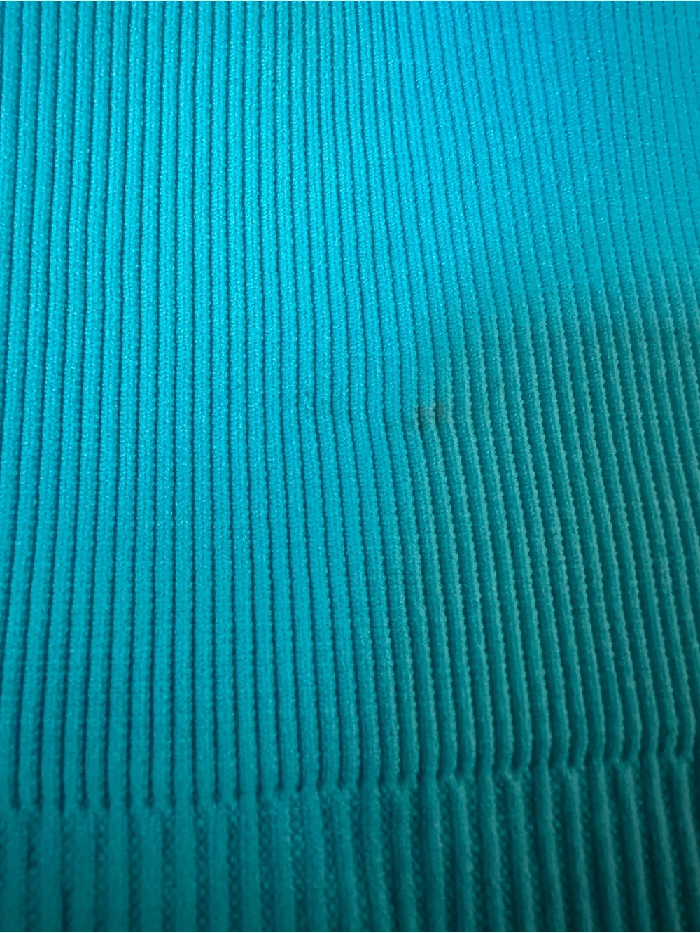 Colsie High-Waist Ribbed Turquoise Shorts - Picture 4 of 4